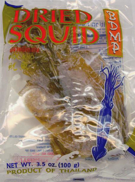 Picture of "Dried Squid 4"" Unpeeled"
